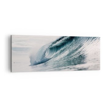 Obraz na płótnie - Wodny szczyt - 140x50cm - Fala Morska Morze Ocean - Nowoczesny Canvas obraz do salonu do sypialni ARTTOR - ARTTOR