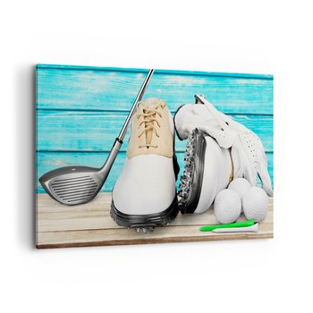 Obraz na płótnie - Wszystko gotowe - 120x80cm - Golf Sport Buty Golfisty - Nowoczesny obraz na ścianę do salonu do sypialni ARTTOR - ARTTOR