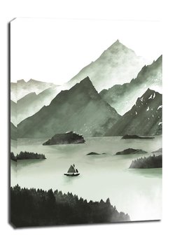 Obraz na płótnie Wzgórza, żaglówka, 61x91,5 cm - Galeria Plakatu