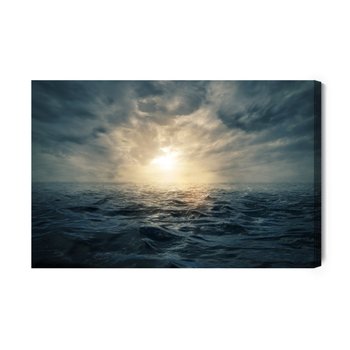 Obraz Na Płótnie Zachód Słońca Na Wzburzonym Morzu 40x30 - Inny producent