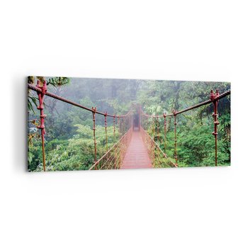 Obraz na płótnie - Zawieszony nad koronami - 120x50cm - Krajobraz Dżungla Kostaryka - Nowoczesny obraz na ścianę do salonu do sypialni ARTTOR - ARTTOR