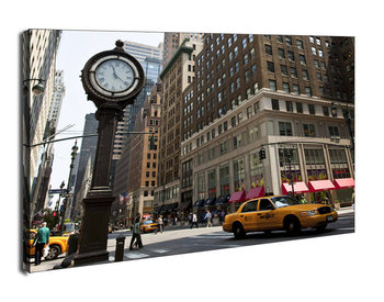 Obraz na płótnie Zegar na Avenue, New York, 120x90 cm - Galeria Plakatu