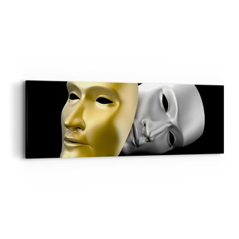 Obraz na płótnie - Życie to jest teatr - 90x30cm - Maska Sztuka Teatr - Nowoczesny Canvas obraz do salonu do sypialni ARTTOR - ARTTOR