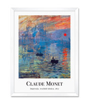 Obraz na ścianę do sypialni reprodukcja Impresja Wschód słońca Claude Monet 32x42 cm