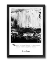 Obraz na ścianę plakat motywacyjny motywacja inspiracja boks bokserski z cytatem motywacyjnym Rocky Balboa czarna rama 23,5x32 cm