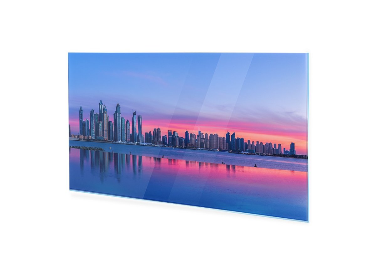 Obraz Na Szkle Akrylowym Homeprint Panorama Dubaju O Zachodzie X Cm Homeprint Sklep