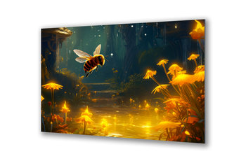 Obraz na szkle bajkowy las magiczny złoty c 90x60 cm - Inny producent