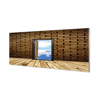 Obraz na szkle TULUP Drzwi niebo 3d, 125x50 cm - Tulup
