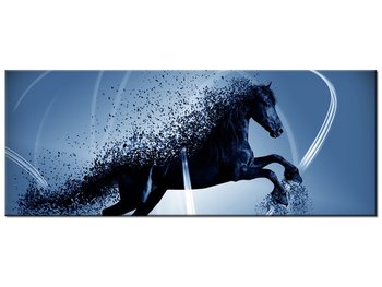Obraz, Niebieski koń fragmentaryzacja - Jakub Banaś, 100x40 cm - Oobrazy