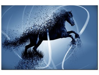 Obraz Niebieski koń fragmentaryzacja - Jakub Banaś, 60x40 cm - Oobrazy