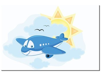 Obraz Niebieski samolot, 60x40 cm - Oobrazy
