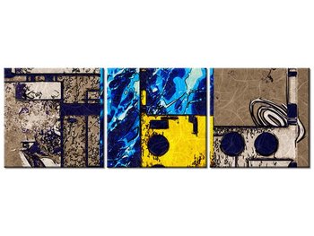 Obraz Niebieskie dodatki, 3 elementy, 90x30 cm - Oobrazy