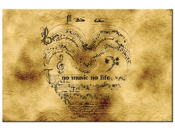 Obraz No music no life, 90x60 cm - Oobrazy