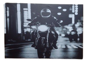 Obraz Obrazy Na Ścianę Do Salonu Sypialni Motocyklista Ścigacz 100Cm X 70Cm - Inny producent
