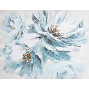 Obraz Olejny Ręcznie Malowany Kwiaty 60X80 Niebieski - Eurofirany