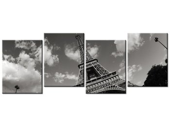 Obraz Paryż Wieża Eiffla, 4 elementy, 120x45 cm - Oobrazy
