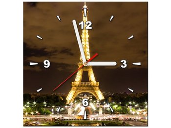 Obraz, Paryż Wieża Eiffla - zdjęcie nocą, 1 element, 30x30 cm - Oobrazy