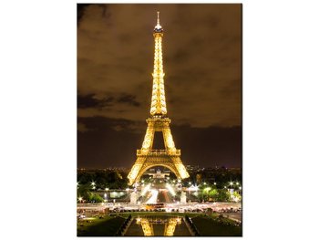 Obraz, Paryż Wieża Eiffla - zdjęcie nocą, 50x70 cm - Oobrazy