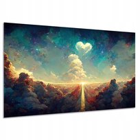 Obraz PEJZAŻ 17 SERCE 120x80cm fantasy niebo