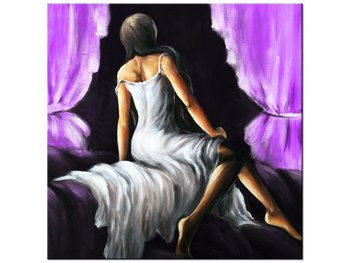 Obraz Piękna dziewczyna w fiolecie, 30x30 cm - Oobrazy