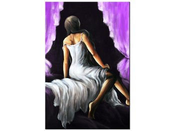 Obraz Piękna dziewczyna w fiolecie, 60x90 cm - Oobrazy