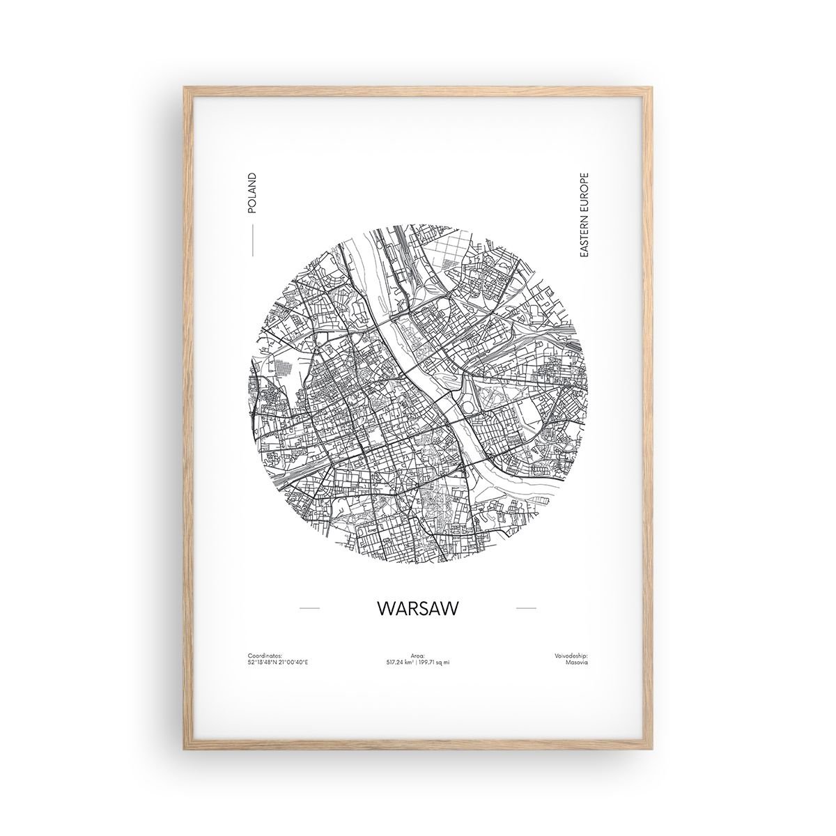 Obraz Plakat Anatomia Warszawy X Cm Mapa Warszawa Polska