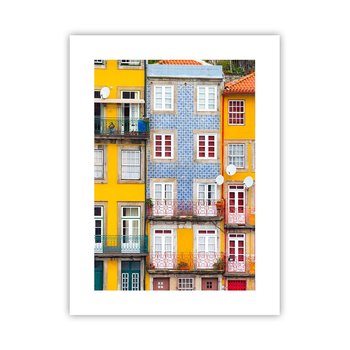Obraz - Plakat - Barwy starego miasta - 30x40cm - Miasto Porto Architektura - Foto Plakaty na ścianę bez ramy - Plakat do Salonu Sypialni ARTTOR - ARTTOR
