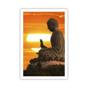 Obraz - Plakat - Bez strachu przed światem - 61x91cm - Azja Budda Kultura - Foto Plakaty na ścianę bez ramy - Plakat do Salonu Sypialni ARTTOR - ARTTOR