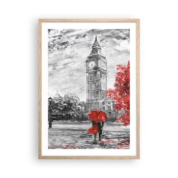 Obraz - Plakat - Ekscytujący dzień - 50x70cm - Miasto Londyn Architektura - Nowoczesny modny obraz Plakat rama jasny dąb ARTTOR - ARTTOR