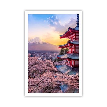 Obraz - Plakat - Esencja japońskiego ducha - 61x91cm - Krajobraz Fudżi Choreito - Foto Plakaty na ścianę bez ramy - Plakat do Salonu Sypialni ARTTOR - ARTTOR