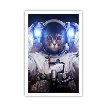 Obraz - Plakat - Houston, macie problem - 61x91cm - Abstrakcja Astronauta Kosmos - Foto Plakaty na ścianę bez ramy - Plakat do Salonu Sypialni ARTTOR - ARTTOR