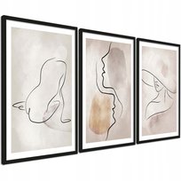Obraz Plakat i rama do Obrazu Boho beżowe linie kształt kobieta 30x40 cm