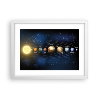 Obraz - Plakat - Jedna z dziesięciu - 40x30cm - Kosmos Galaktyka Układ Słoneczny - Foto Plakaty na ścianę w ramie białej - Plakat do Salonu Sypialni ARTTOR - ARTTOR