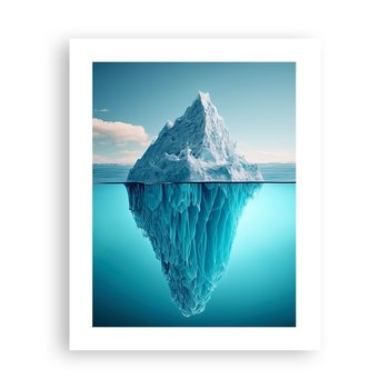 Obraz - Plakat - Królowa lodu - 40x50cm - Góra Lodowa Woda Lodowiec - Foto Plakaty bez ramy do Salonu Sypialni ARTTOR - ARTTOR