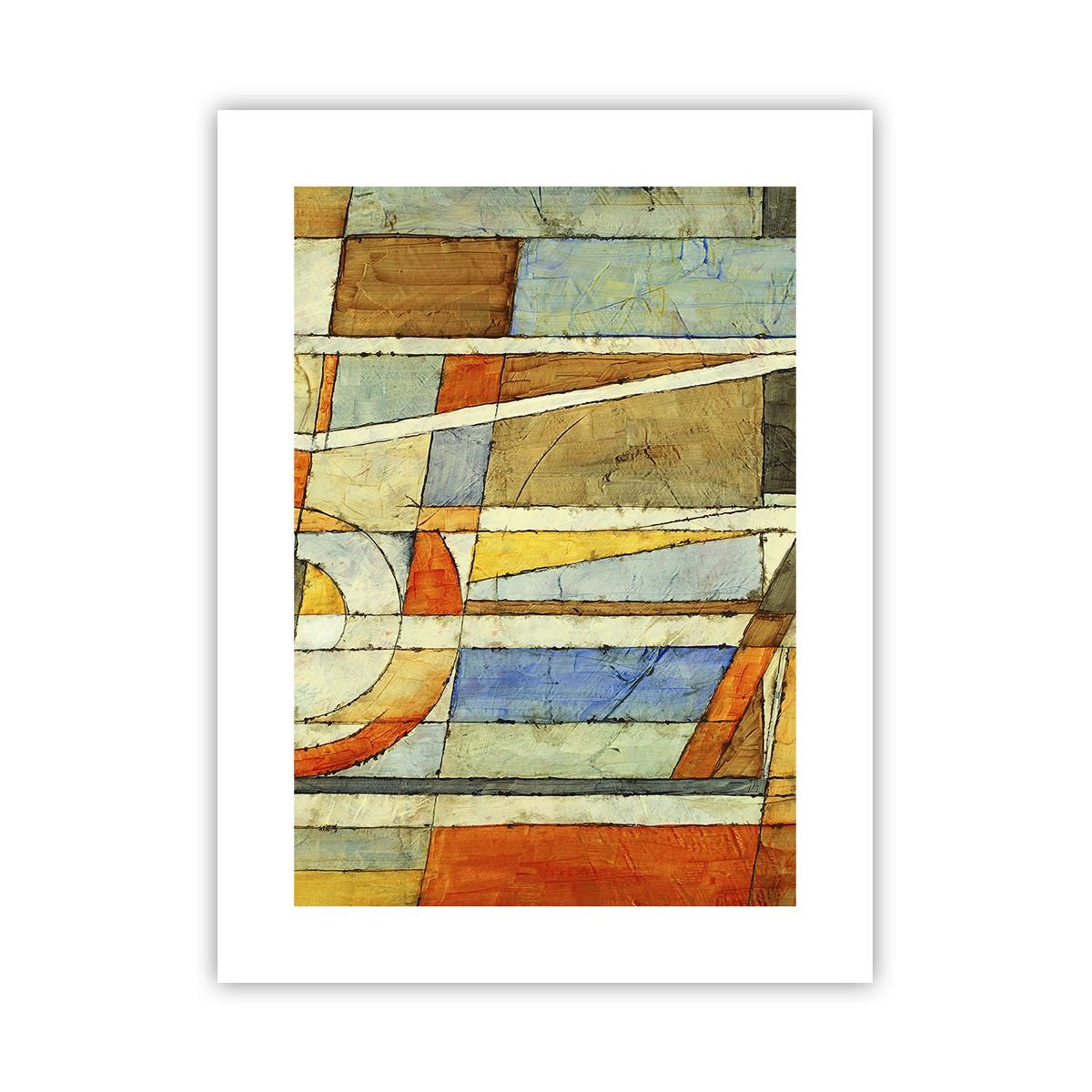Obraz - Plakat - Kubizm na budowie - 30x40cm - Abstrakcja Sztuka ...