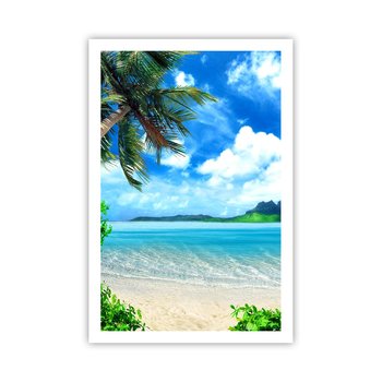 Obraz - Plakat - Lazur tropików - 61x91cm - Krajobraz Ocean Plaża - Foto Plakaty na ścianę bez ramy - Plakat do Salonu Sypialni ARTTOR - ARTTOR