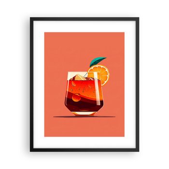 Obraz - Plakat - Letnie orzeźwienie - 40x50cm - Koktajl Drink Napój - Foto Plakaty w ramie koloru czarnego do Salonu Sypialni ARTTOR - ARTTOR