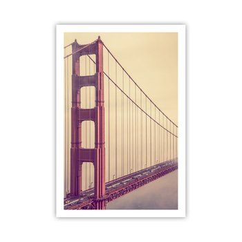 Obraz - Plakat - Między niebem a ziemią - 61x91cm - Krajobraz Architektura San Francisco - Foto Plakaty na ścianę bez ramy - Plakat do Salonu Sypialni ARTTOR - ARTTOR