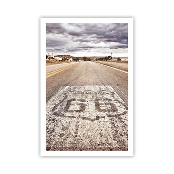 Obraz - Plakat - Mother Road - amerykańska legenda - 61x91cm - Droga 66 Usa California - Foto Plakaty na ścianę bez ramy - Plakat do Salonu Sypialni ARTTOR - ARTTOR