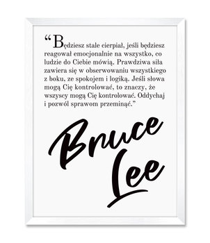 Obraz plakat motywacyjny inspirujący cytat Bruce Lee 32x42 cm - iWALL studio