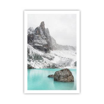 Obraz - Plakat - Na straży - 61x91cm - Krajobraz Jezioro Alpy - Foto Plakaty na ścianę bez ramy - Plakat do Salonu Sypialni ARTTOR - ARTTOR