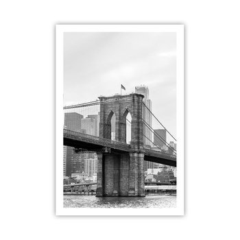 Obraz - Plakat - Nowojorskie klimaty - 61x91cm - Nowy Jork Most Brookliński Manhattan - Foto Plakaty na ścianę bez ramy - Plakat do Salonu Sypialni ARTTOR - ARTTOR