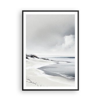 Obraz - Plakat - Od zawsze razem - 70x100cm - Wydmy Plaża Ocean - Foto Plakaty w ramie koloru czarnego do Salonu Sypialni ARTTOR - ARTTOR