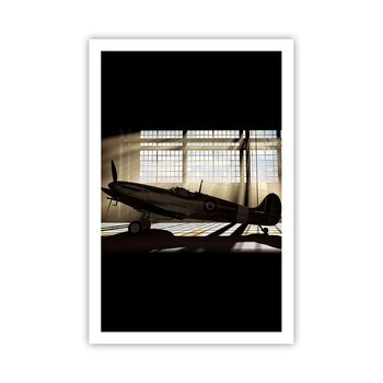 Obraz - Plakat - Odpoczynek wojownika - 61x91cm - Lotnictwo Hangar Lotniczy Samolot - Foto Plakaty na ścianę bez ramy - Plakat do Salonu Sypialni ARTTOR - ARTTOR