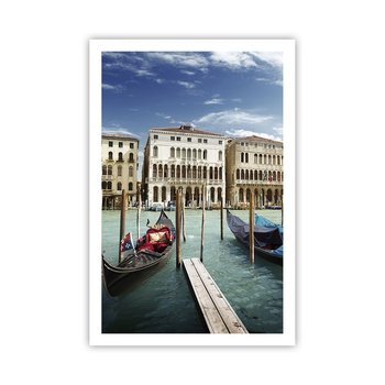 Obraz - Plakat - Pałace w błękicie - 61x91cm - Miasto Wenecja Architektura - Foto Plakaty na ścianę bez ramy - Plakat do Salonu Sypialni ARTTOR - ARTTOR