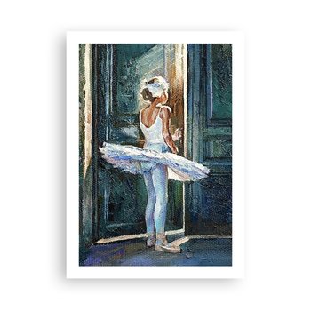 Obraz - Plakat - Przed popisem - 50x70cm - Baletnica Dziewczynka Sztuka - Nowoczesny modny obraz Plakat bez ramy do Salonu Sypialni ARTTOR - ARTTOR