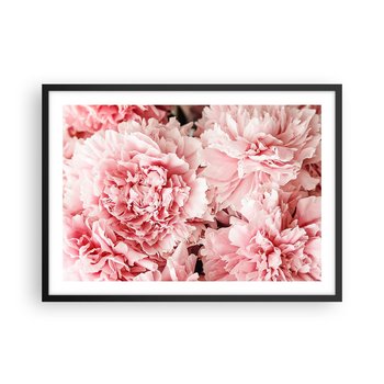 Obraz - Plakat - Różowe marzenie - 70x50cm - Kwiaty Piwonie Romantyzm - Nowoczesny modny obraz Plakat czarna rama ARTTOR - ARTTOR