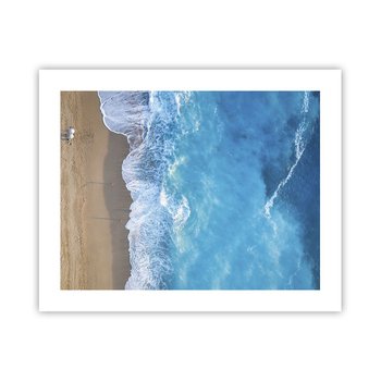 Obraz - Plakat - Siła błękitu - 50x40cm - Krajobraz Plaża Morze - Foto Plakaty bez ramy do Salonu Sypialni ARTTOR - ARTTOR