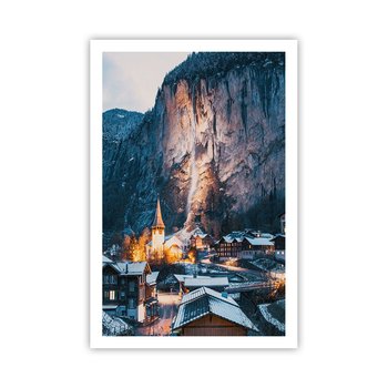 Obraz - Plakat - Świetlisty duch zimy - 61x91cm - Krajobraz Szwajcaria Alpy - Foto Plakaty na ścianę bez ramy - Plakat do Salonu Sypialni ARTTOR - ARTTOR