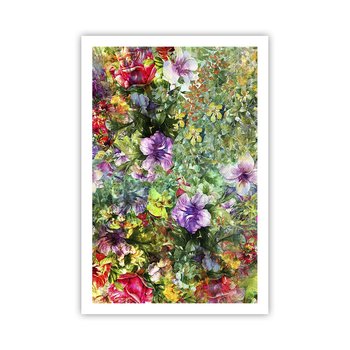 Obraz - Plakat - W kwiaty na zatracenie - 61x91cm - Kwiaty Ogród Natura - Foto Plakaty na ścianę bez ramy - Plakat do Salonu Sypialni ARTTOR - ARTTOR